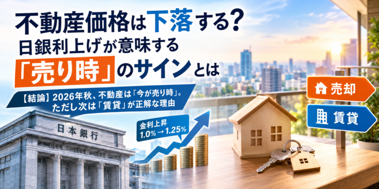 不動産価格は下落する？日銀利上げが意味する「売り時」のサインとは