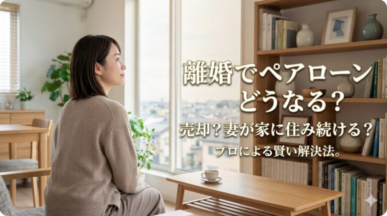 離婚でペアローンはどうなる？売却？妻が家に住み続ける？賢い売却・解決法
